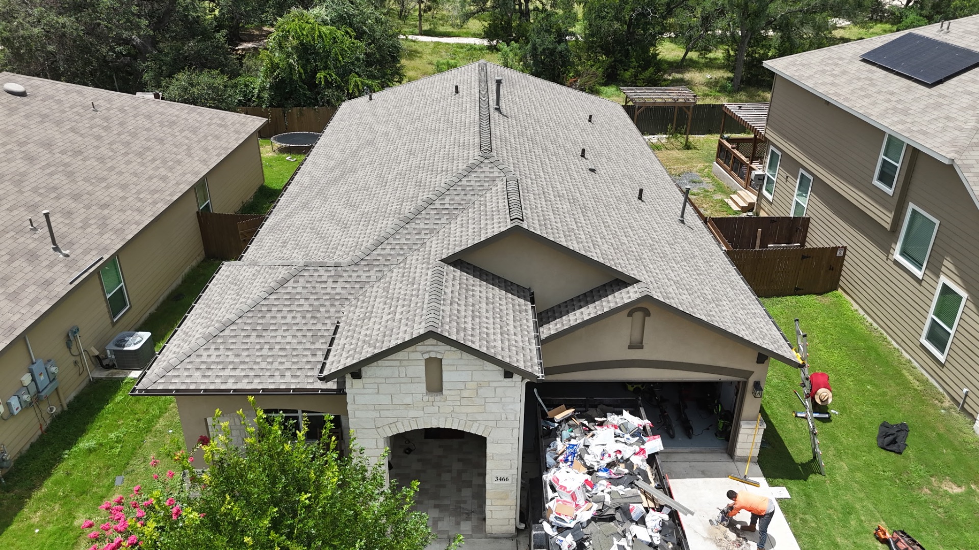 Completed GAF Timberline UHDZ roof on a Copper Canyon home in Bulverde
